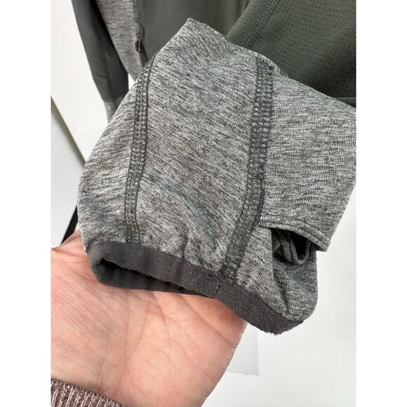 Columbia Zip Up Green/Gray WMNS L Active Long Sleeve Colorblock Activewear Top - Picture 8 of 9